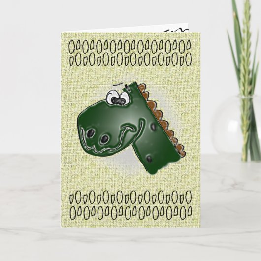 子供第4回誕生日3D恐竜 カード (正面)