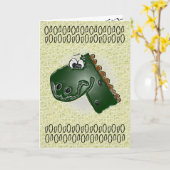 子供第4回誕生日3D恐竜 カード (黄色い花)