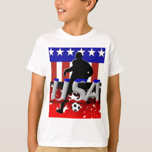 子供米国のサッカーのワイシャツ Tシャツ