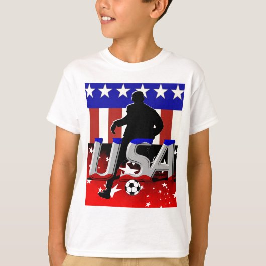 子供米国のサッカーのワイシャツ Tシャツ (正面)