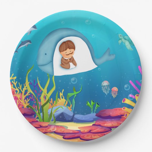 子供紙プレート-おもしろいと信仰インスパイアパーティー ペーパープレート (正面)