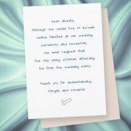 子供結婚や披露宴表現なし エンクロージャーカード