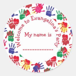 子供絵画の誕生日パーティー名 ラウンドシール