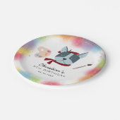 子供絵画の誕生日パーティー子犬 ペーパープレート (アングル)