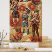 子供花火爆竹の爆発 ポスター (キッチン)