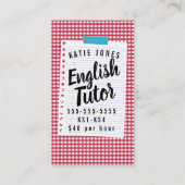 子供英国の家庭教師学試験 名刺 (正面)