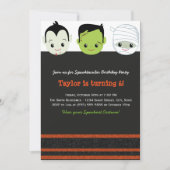 子供衣装ハロウィーン誕生日招待状VI 招待状 (正面)