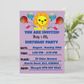 子供誕生日パーティーバルーンハッピーライオン 招待状 (スタンド正面)