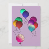 子供誕生日パーティーバルーンハッピーライオン 招待状 (裏面)