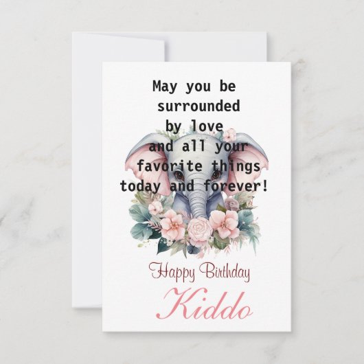 子供誕生日フラットカード カード (正面)