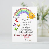 子供誕生日フラットカード カード (スタンド正面)