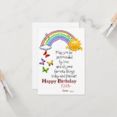 子供誕生日フラットカード カード (正面/裏面インサイチュ)