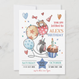 子供誕生日招待状とヘッジホッグ 招待状