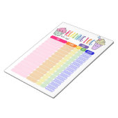 子供読のログhomeschool読のログ、カップケーキ ノートパッド (アングル)