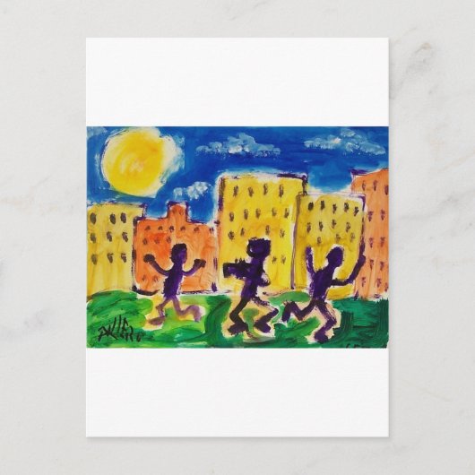 子供踊りバイピリエロ ポストカード (正面)