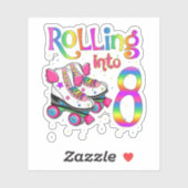 子供転がの8年に8歳に向け転がます シール (シート)