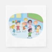 子供遊たちは教室にいる スタンダードランチョンナプキン (正面)