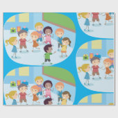 子供遊たちは教室にいる ラッピングペーパー (フラット)