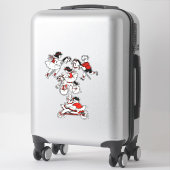 子供遊のおもちゃヴィンテージイラストレーション シール (スーツケース)