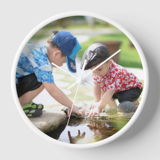 子供遊のカスタムフォトウォール時計 壁時計 (正面)