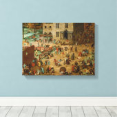 子供遊のゲーム(Pieter Bruegel the Elder) キャンバスプリント (インサイチュ (ウッドフロア))