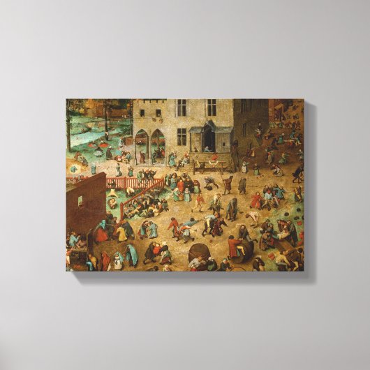 子供遊のゲーム(Pieter Bruegel the Elder) キャンバスプリント (正面)