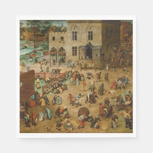 子供遊のゲーム(Pieter Bruegel the Elder) スタンダードランチョンナプキン (正面)
