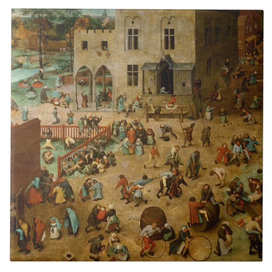 子供遊のゲーム(Pieter Bruegel the Elder) タイル (正面)