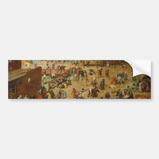 子供遊のゲーム(Pieter Bruegel the Elder) バンパーステッカー (正面)