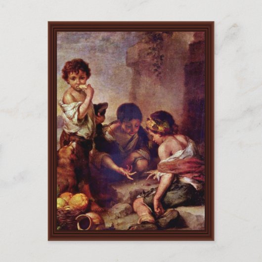 子供遊のサイコロ ポストカード (正面)