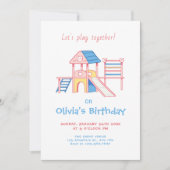 子供遊び場の誕生日 招待状 (正面)