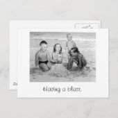 子供遊達のビーチ ポストカード (正面/裏面)