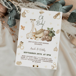 子供部屋おもちゃベビーシャワー 招待状