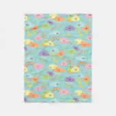 子供部屋かわいい曇り空 フリースブランケット (正面)