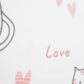 子供部屋にぴったりな可愛い猫のデザイン 壁紙 (縫い目)