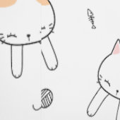 子供部屋にぴったりのかわいい猫のデザイン 壁紙 (縫い目)