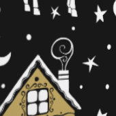 子供部屋にクリスマスの喜びの夜 壁紙 (縫い目)