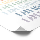 子供部屋のための虹のポジティブメッセージ ポスター (角)