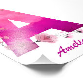 子供部屋のイニシャルベビー名生まれたばかりの フォトプリント            (角)