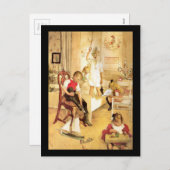 子供部屋のクリスマス シーズンポストカード (正面/裏面)