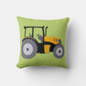 子供部屋のトラクターのイラストレーションは部屋の装飾をからかいます クッション (正面)