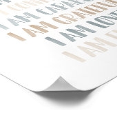 子供部屋のニュートラルなアファメーションズ ポスター (角)