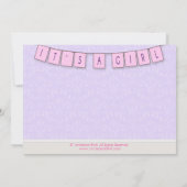 子供部屋のベビーシャワーの招待のかわいくモダンなお母さん 招待状 (裏面)