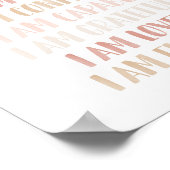 子供部屋の装飾にぴったりなピンク ニュートラルなポジティブな言葉 ポスター (角)