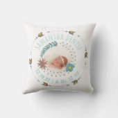 子供部屋の誕生の発表の写真の種族の矢Boho クッション (裏面)