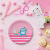 子供部屋はスプーン走で遠くに皿を韻を踏む ペーパープレート (パーティー)