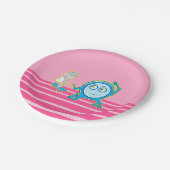 子供部屋はスプーン走で遠くに皿を韻を踏む ペーパープレート (アングル)