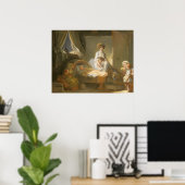 子供部屋への訪問 – ジーンフラゴナールファインアート ポスター (ホームオフィス)