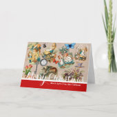 子供部屋アカラフルリス1800年代クラシック不思議の国 シーズンカード (正面)