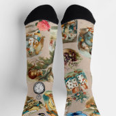 子供部屋アカラフルリス1800年代クラシック不思議の国 ソックス (上部)